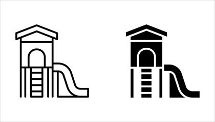 Playground icon set, of vector icons isolated on a white background.