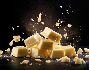 white chocolate chunks exploding