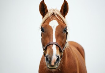 Fototapeta premium Horse poses calmly in portrait