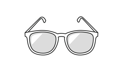 Fototapeta premium Simple and clean line art vector illustration of a pair of spectacles, perfect for various design needs