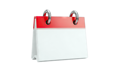 Blank Calendar on White Background