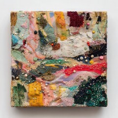 Colorful Abstract Painting with Soft Artistic Texture