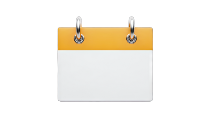 Calendar Icon on White Background
