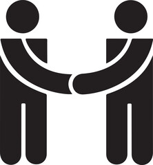 Business partnership handshake icon design