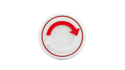 Circular Arrows Rotating on White Background