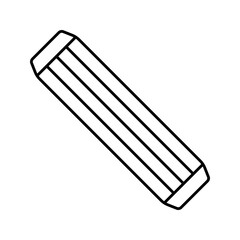 Wooden dowel rod line art outline icon vector illustration
