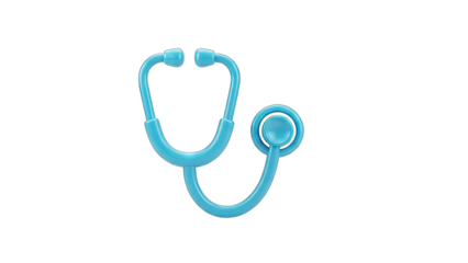 Blue Stethoscope Isolated on White Background