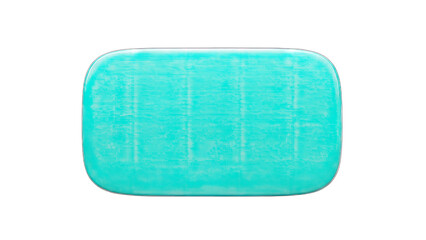 Blue-Green Eyeglass Case Isolated on White Background