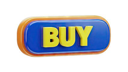 Buy Button - Clickable 3D Icon on White Background