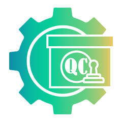 quality control Gradient icon