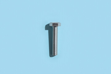 Tap bolt on blue background