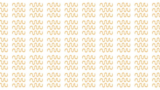 Multiple rows and columns of repeating squiggly golden line art suitable for digital backgrounds, web design, or abstract patterns.