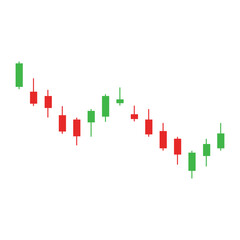 Illustration of candlestick trading charts, stock market business candlestick charts