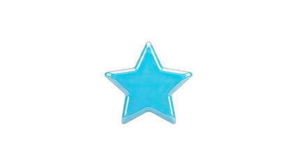 Blue Star Isolated on White Background
