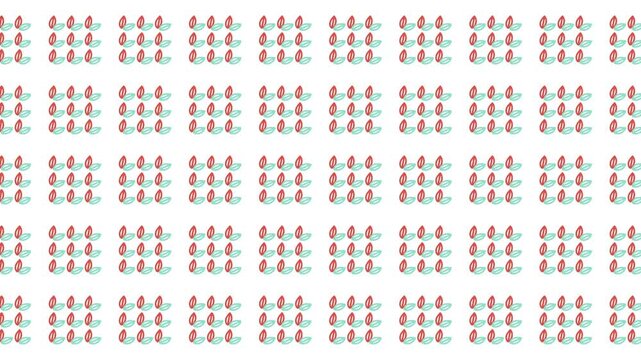 Clustered tulip icons suitable for spring designs. Perfect for floral patterns, garden websites, and social media graphics. Vibrant and colorful.