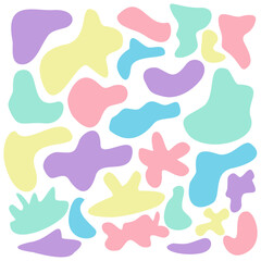 Dynamic abstract geometry shapes in palette soft color