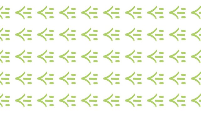 Pattern of green abstract arrows on a white background. Suitable for digital backgrounds, web designs, presentations, and innovative concepts.