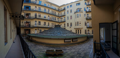 Abandoned sugar factory in Italy. Industrial ruins, derelict refinery interior, and urban...