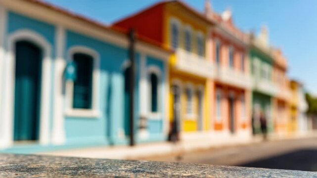 Old man's hand takes chilled glass of Cajuna with ice cubes against a backdrop of colonial architecture in Brazil