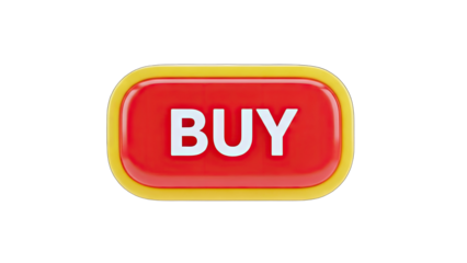 Buy Button - Clickable Red Button on White Background