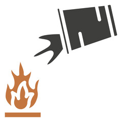 Water Bucket Dual Tone Icon Mini Illustration, Use For Modern Concept, Print, Ui, Ux Kit, Web And App Development. Vector Related To Firefighter, Rescue And More