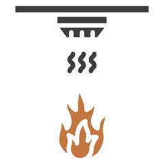 Fire Detector Dual Tone Icon Mini Illustration, Use For Modern Concept, Print, Ui, Ux Kit, Web And App Development. Vector Related To Firefighter, Rescue And More