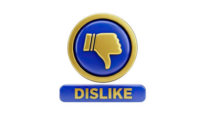 Dislike Button Icon on White Background