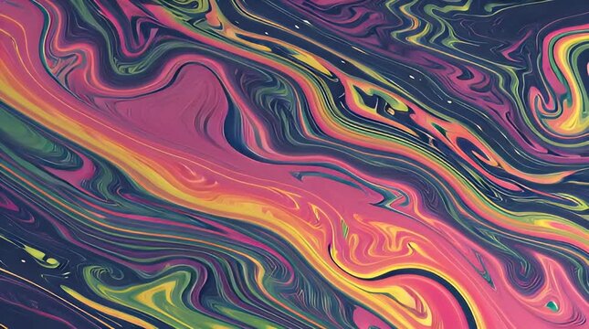Vibrant Abstract Swirls of Dynamic Fluid Art with Mesmerizing Colors and Organic Flowing Patterns Creating a Hypnotic Visual