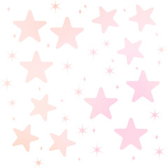 Obraz premium Soft Pink Gradient Christmas Stars and Sparkles – Festive Holiday Background Elements