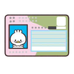 白い鳥のマイナンバーカードイラスト