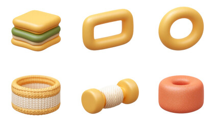 Colorful Mini Fitness Equipment Collection for Yoga and Resistance Training