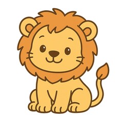 Obraz premium cartoon of Smiling Baby Lion
