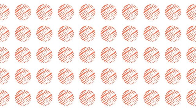 Red sketched circles create a bold pattern on a clean white background. Suitable for graphic design projects, wallpapers, and print materials.
