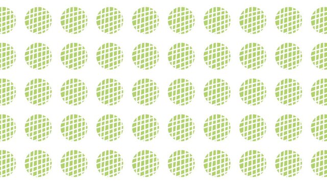 Pattern of light green circles on white background. Suitable for backgrounds, digital design, textiles, and wallpaper projects.