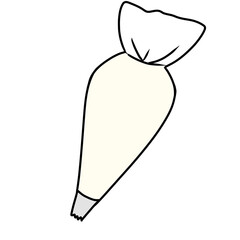 Pastry bag simple illustration
絞り袋 シンプル イラスト