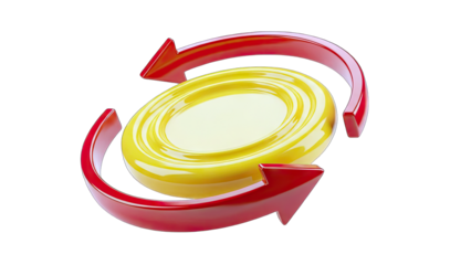 Circular Arrow Symbolizing Process and Cycle on White Background