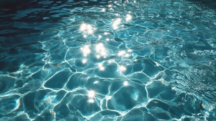 Fototapeta premium Sunlit water surface with rippled patterns. AI generated