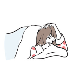 落ち込んでいる若い女性