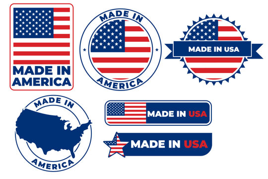 set bundle template made in america with national flag