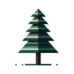 Fototapeta premium Classic Pine Tree Illustration Design