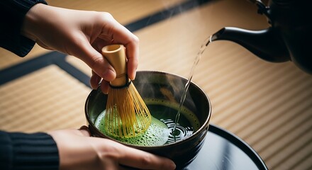 Preparing Traditional Matcha Tea - A Moment of Zen and Tranquility.