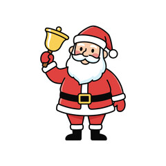 Minimalist Icon Of Santa Illustration Design