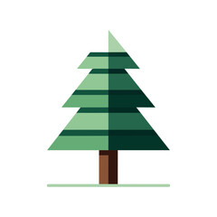 Minimalist Triangle Tree Illustration Design