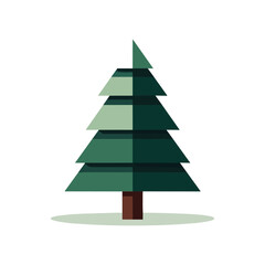 Minimalist Triangle Tree Illustration Design