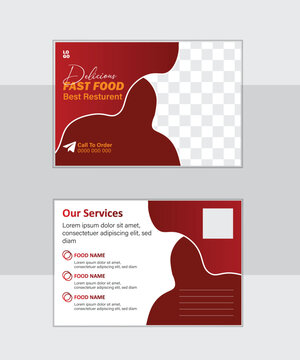  Postcard Design with Curve Shape