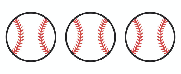 Baseball Ball Icon, a clean vector symbol featuring a classic sports illustration