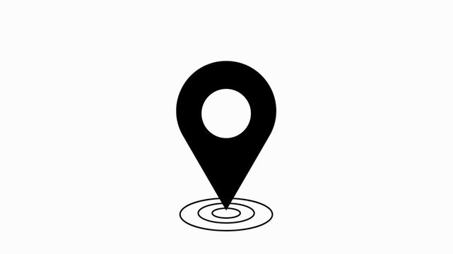 map pin  icon animation  simple flat