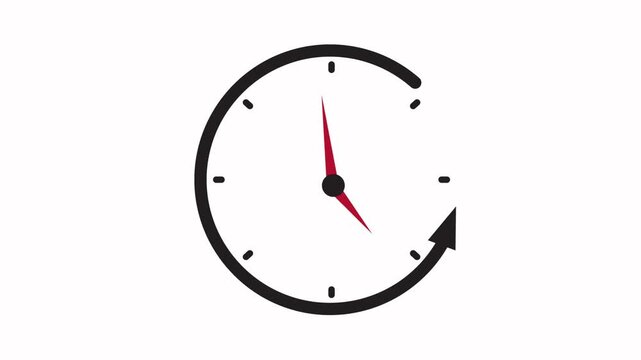 clock icon aniamtion  simple flat