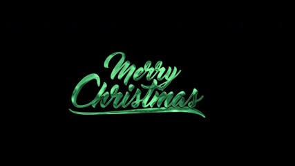 Bright green script font reading merry christmas suitable for holiday greeting cards, social media graphics, or festive invitations.