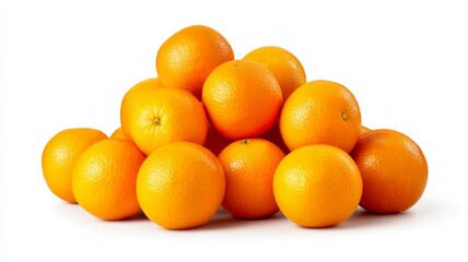 Vibrant orange pile on solid white background. Artificial intelligence image